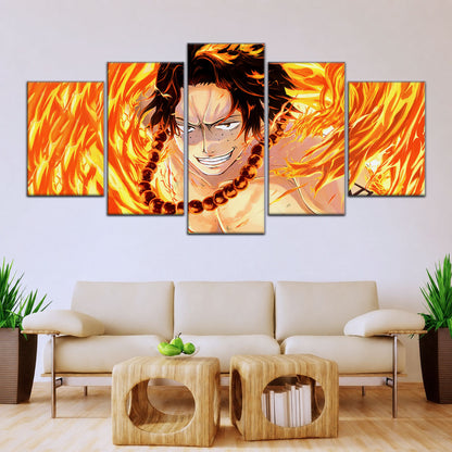 One Piece Canvas Wall Art - OP5015 - Portgas D. Ace Fire Fist