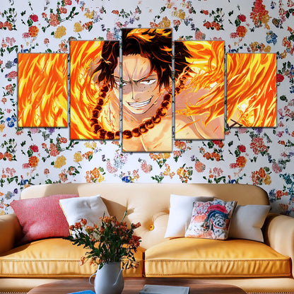 One Piece Canvas Wall Art - OP5015 - Portgas D. Ace Fire Fist