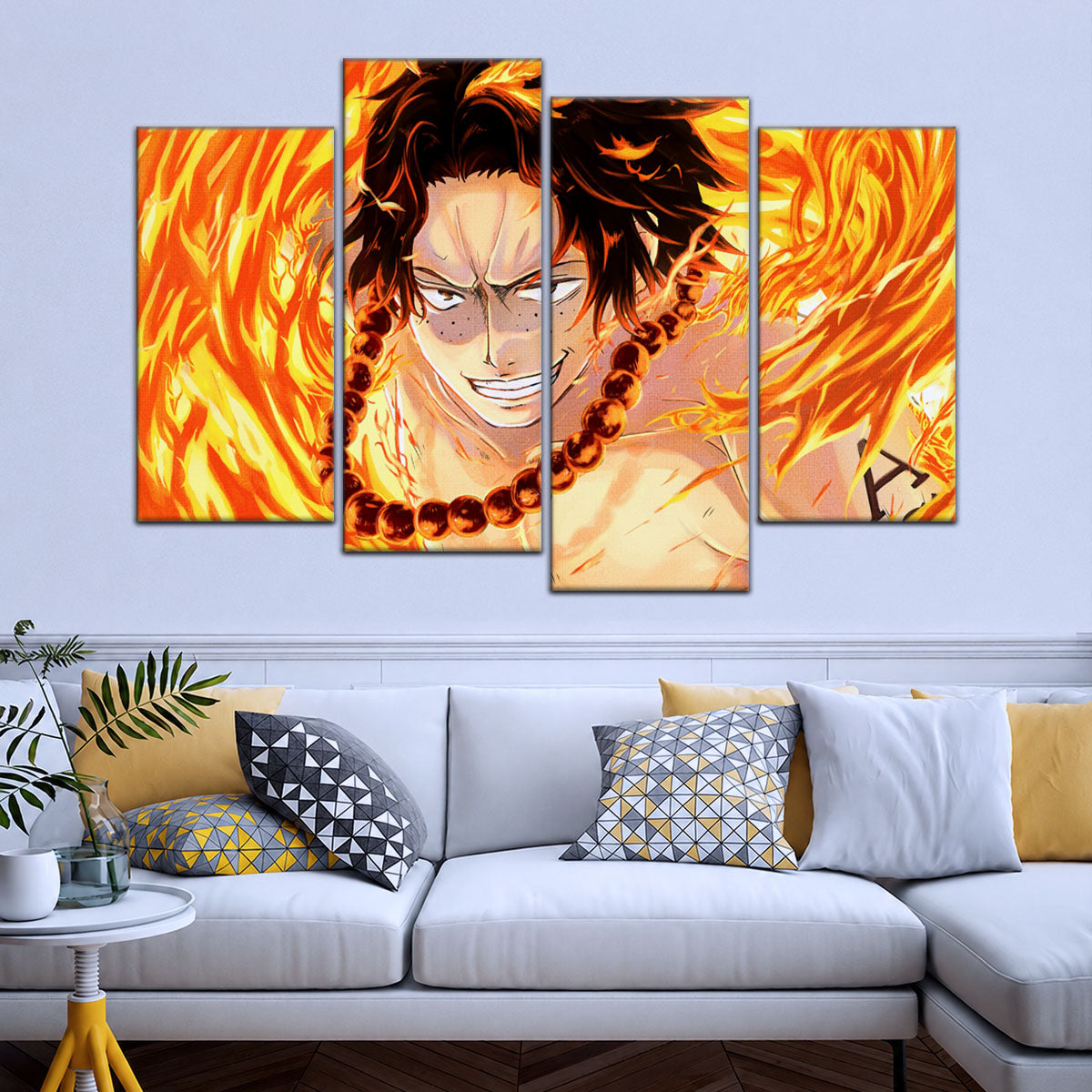 One Piece Canvas Wall Art - OP5015 - Portgas D. Ace Fire Fist