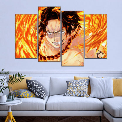 One Piece Canvas Wall Art - OP5015 - Portgas D. Ace Fire Fist