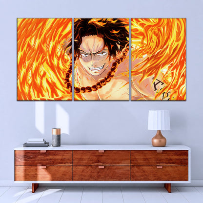 One Piece Canvas Wall Art - OP5015 - Portgas D. Ace Fire Fist