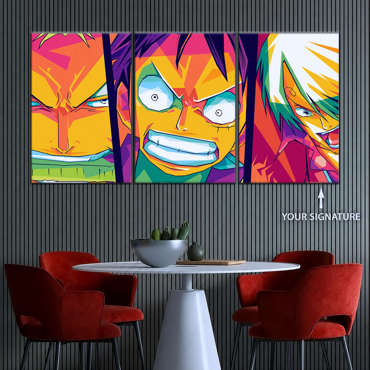 One Piece Canvas Wall Art - OP5016 - Monster Trio - Monkey D. Luffy - Roronoa Zoro - Sanji