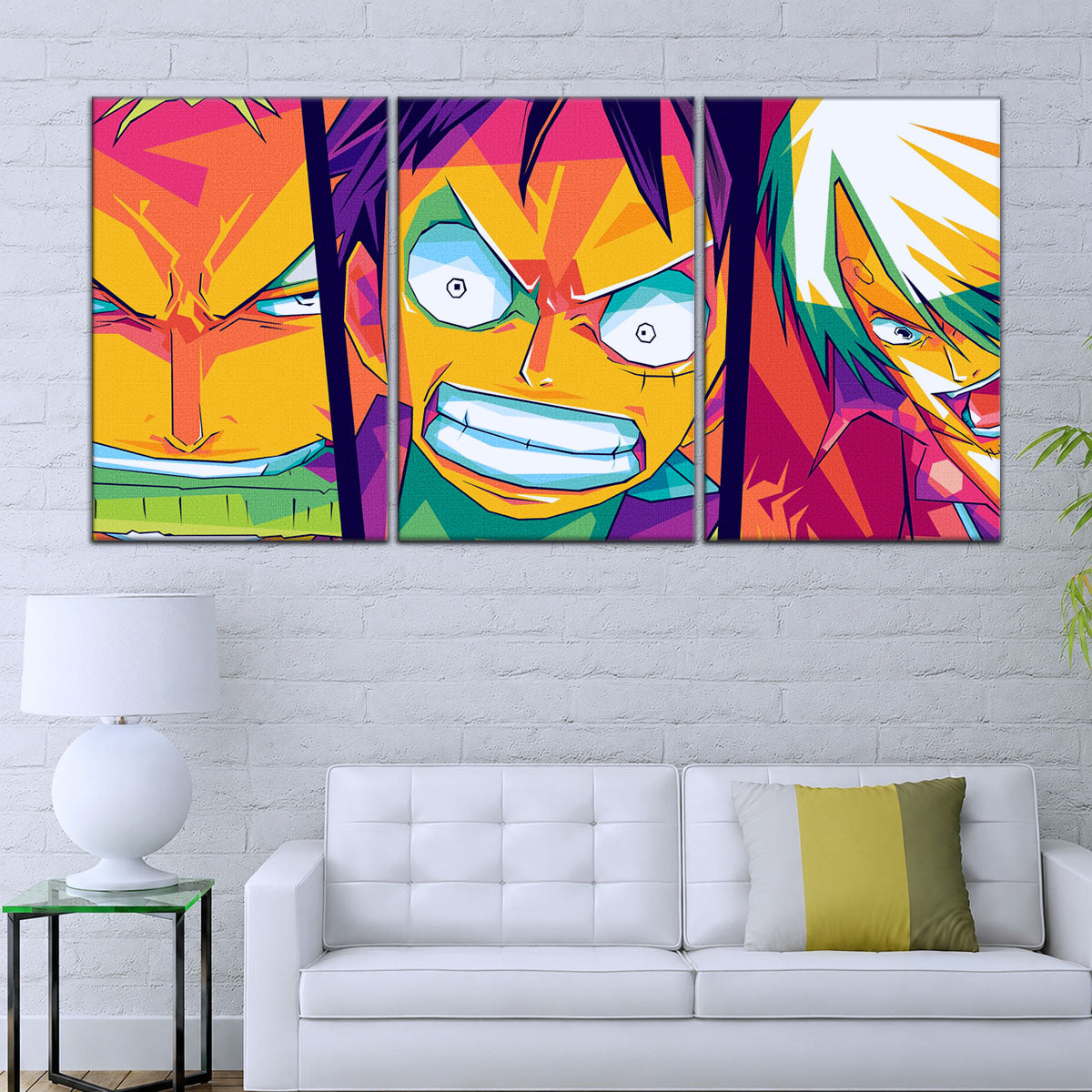 One Piece Canvas Wall Art - OP5016 - Monster Trio - Monkey D. Luffy - Roronoa Zoro - Sanji