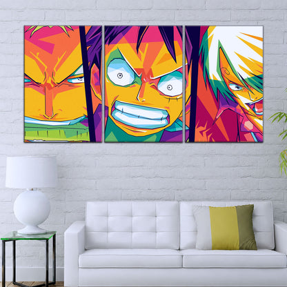 One Piece Canvas Wall Art - OP5016 - Monster Trio - Monkey D. Luffy - Roronoa Zoro - Sanji