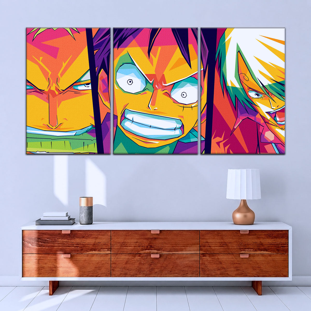 One Piece Canvas Wall Art - OP5016 - Monster Trio - Monkey D. Luffy - Roronoa Zoro - Sanji