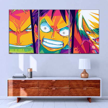 One Piece Canvas Wall Art - OP5016 - Monster Trio - Monkey D. Luffy - Roronoa Zoro - Sanji