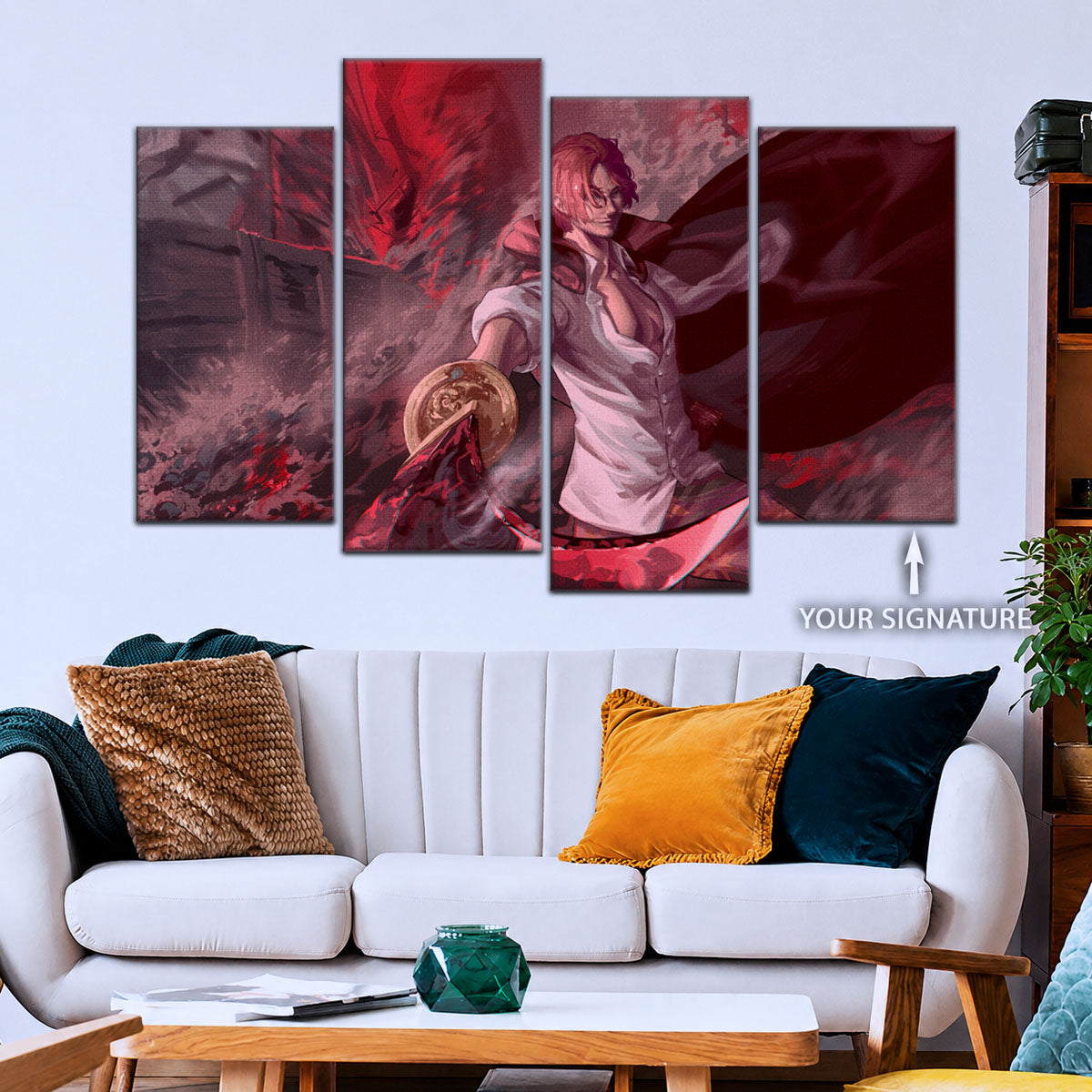 One Piece Canvas Wall Art - OP5017 - Red Hair Shanks