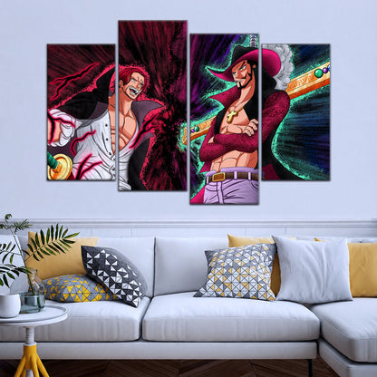 One Piece Canvas Wall Art - OP5021 - Dracule Mihawk vs Shanks
