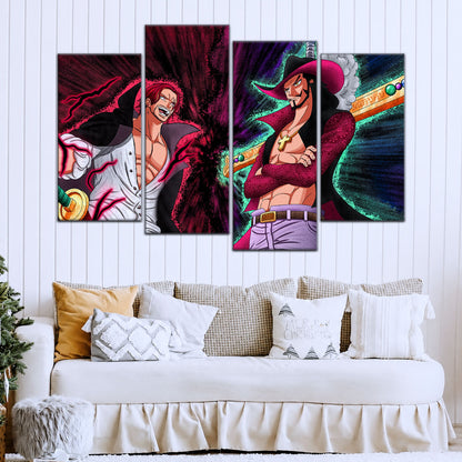 One Piece Canvas Wall Art - OP5021 - Dracule Mihawk vs Shanks
