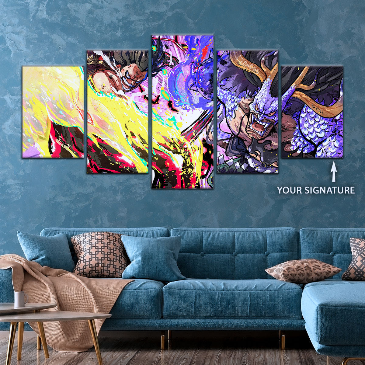 One Piece Canvas Wall Art - OP5022 - Luffy Gear Four vs Kaido