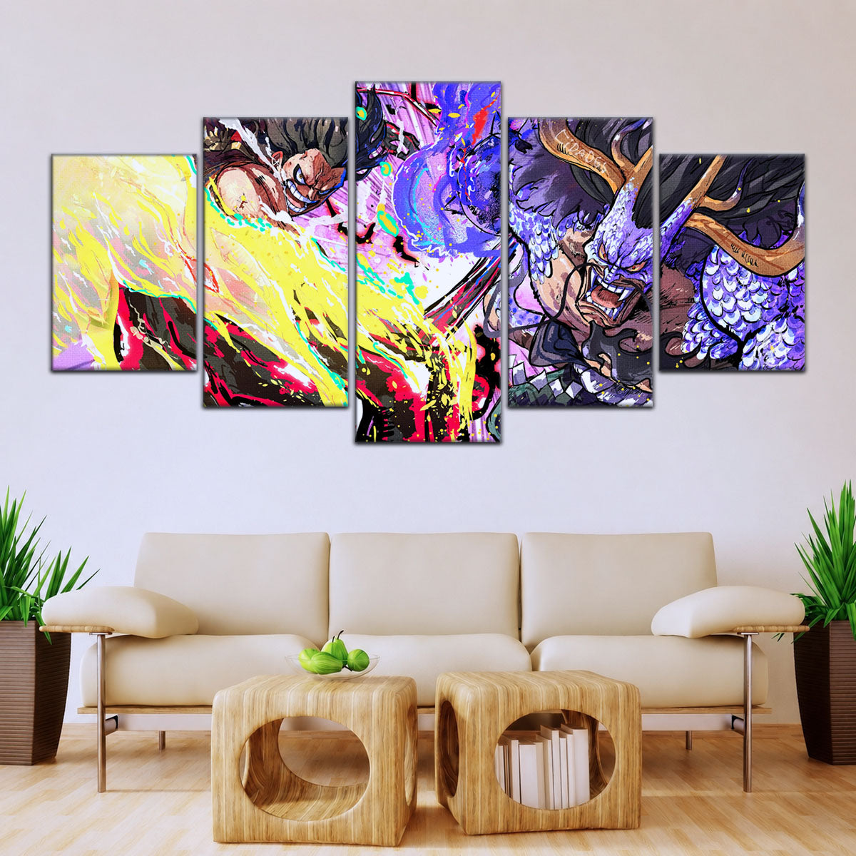 One Piece Canvas Wall Art - OP5022 - Luffy Gear Four vs Kaido