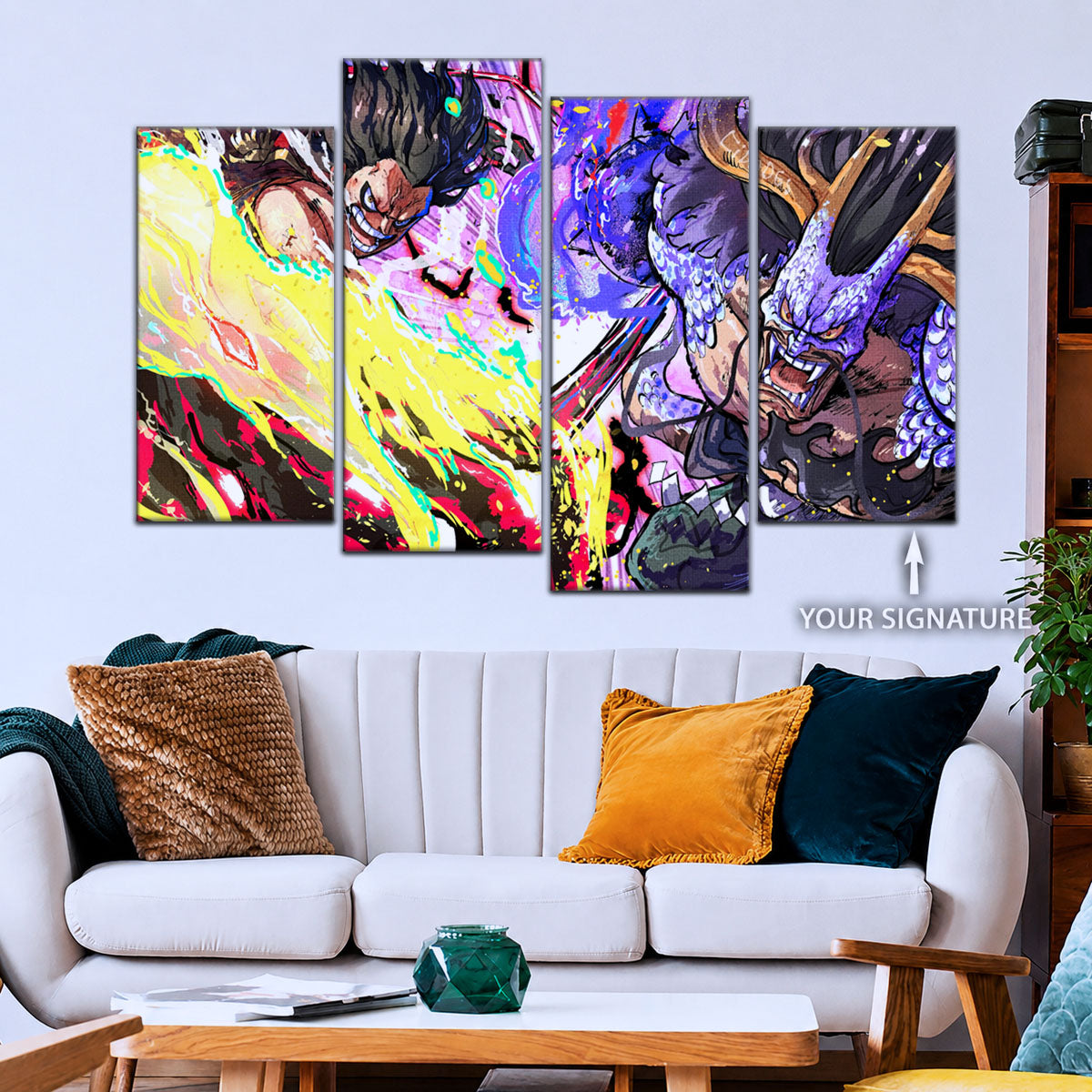 One Piece Canvas Wall Art - OP5022 - Luffy Gear Four vs Kaido