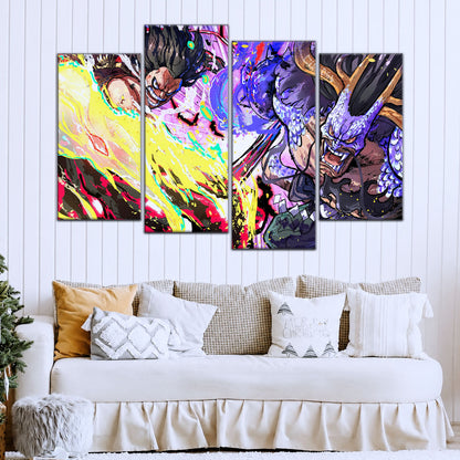One Piece Canvas Wall Art - OP5022 - Luffy Gear Four vs Kaido