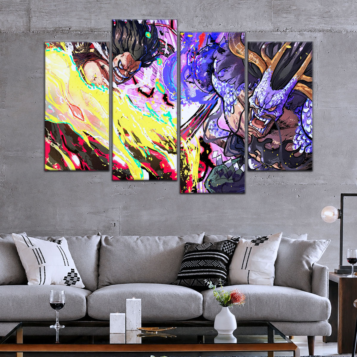 One Piece Canvas Wall Art - OP5022 - Luffy Gear Four vs Kaido