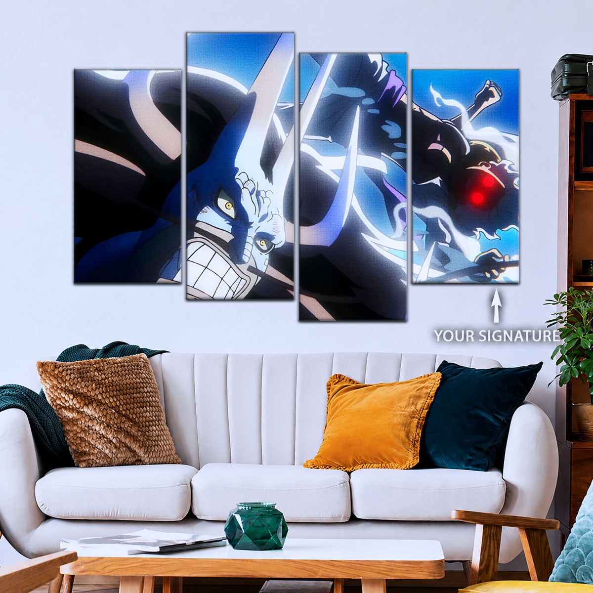 One Piece Canvas Wall Art - OP5025 - Luffy Gear Fifth vs Kaido