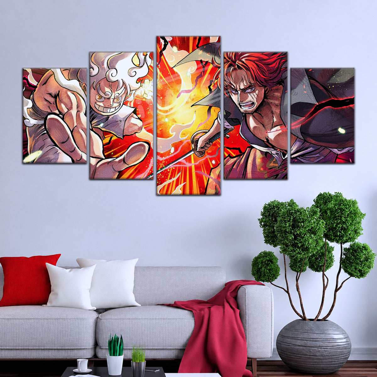 One Piece Canvas Wall Art - OP5026 - Monkey D. Luffy - Shanks
