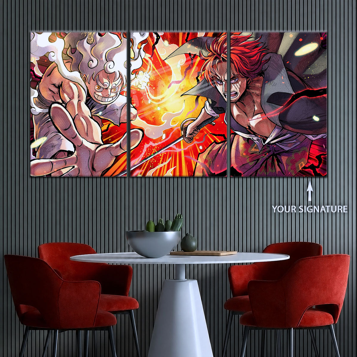 One Piece Canvas Wall Art - OP5026 - Monkey D. Luffy - Shanks