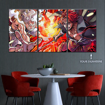 One Piece Canvas Wall Art - OP5026 - Monkey D. Luffy - Shanks