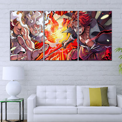 One Piece Canvas Wall Art - OP5026 - Monkey D. Luffy - Shanks