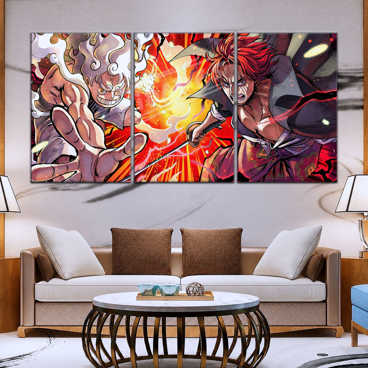 One Piece Canvas Wall Art - OP5026 - Monkey D. Luffy - Shanks