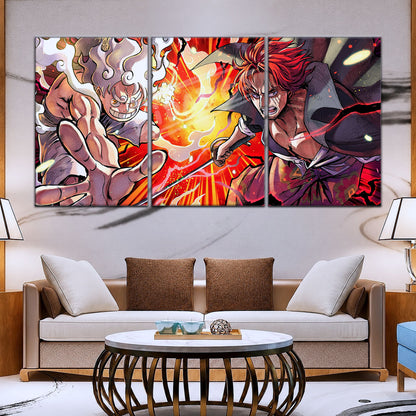One Piece Canvas Wall Art - OP5026 - Monkey D. Luffy - Shanks