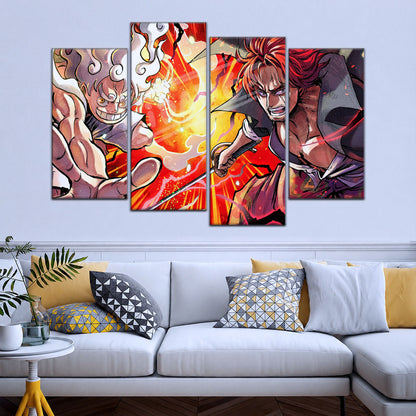 One Piece Canvas Wall Art - OP5026 - Monkey D. Luffy - Shanks