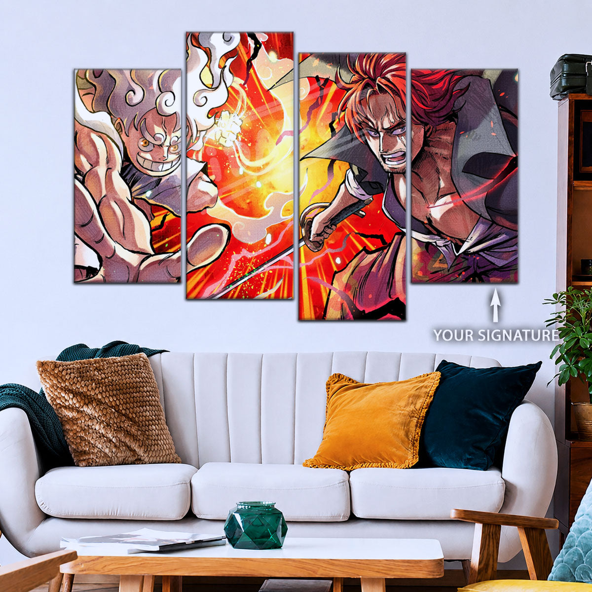 One Piece Canvas Wall Art - OP5026 - Monkey D. Luffy - Shanks