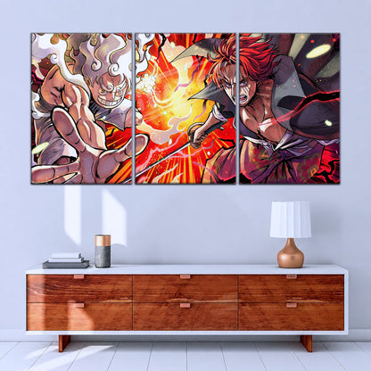 One Piece Canvas Wall Art - OP5026 - Monkey D. Luffy - Shanks