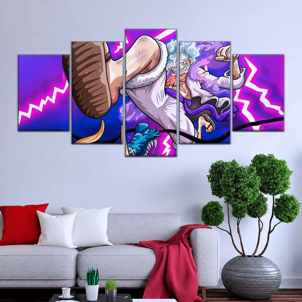 One Piece Canvas Wall Art - OP5027 - Luffy Gear Fifth vs Kaido