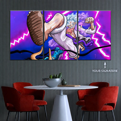 One Piece Canvas Wall Art - OP5027 - Luffy Gear Fifth vs Kaido