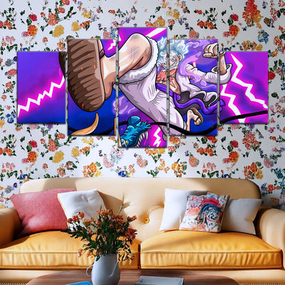 One Piece Canvas Wall Art - OP5027 - Luffy Gear Fifth vs Kaido