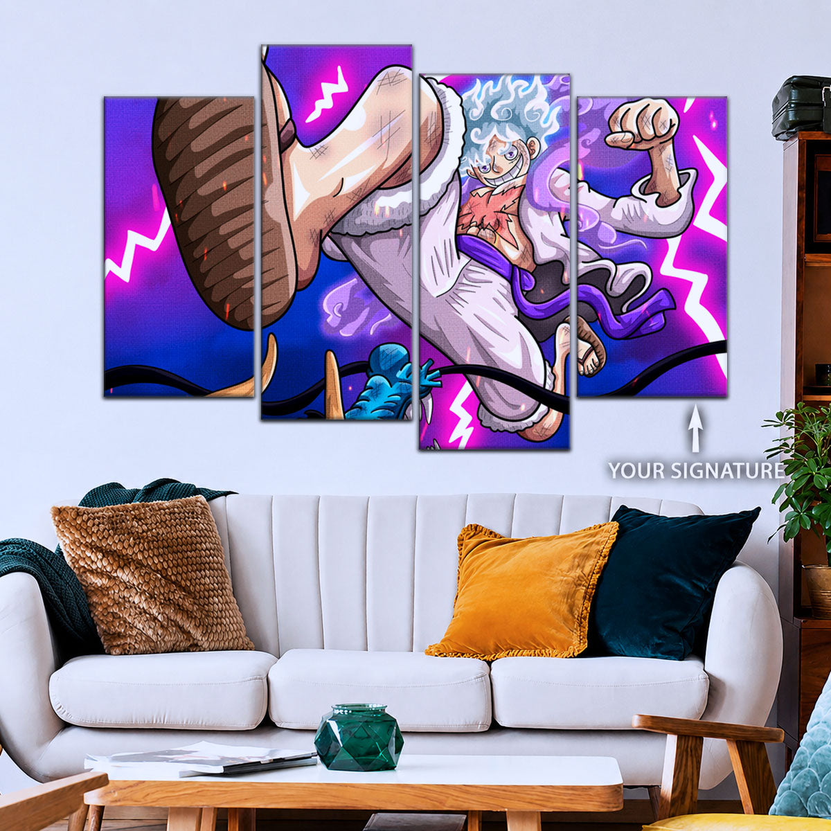 One Piece Canvas Wall Art - OP5027 - Luffy Gear Fifth vs Kaido