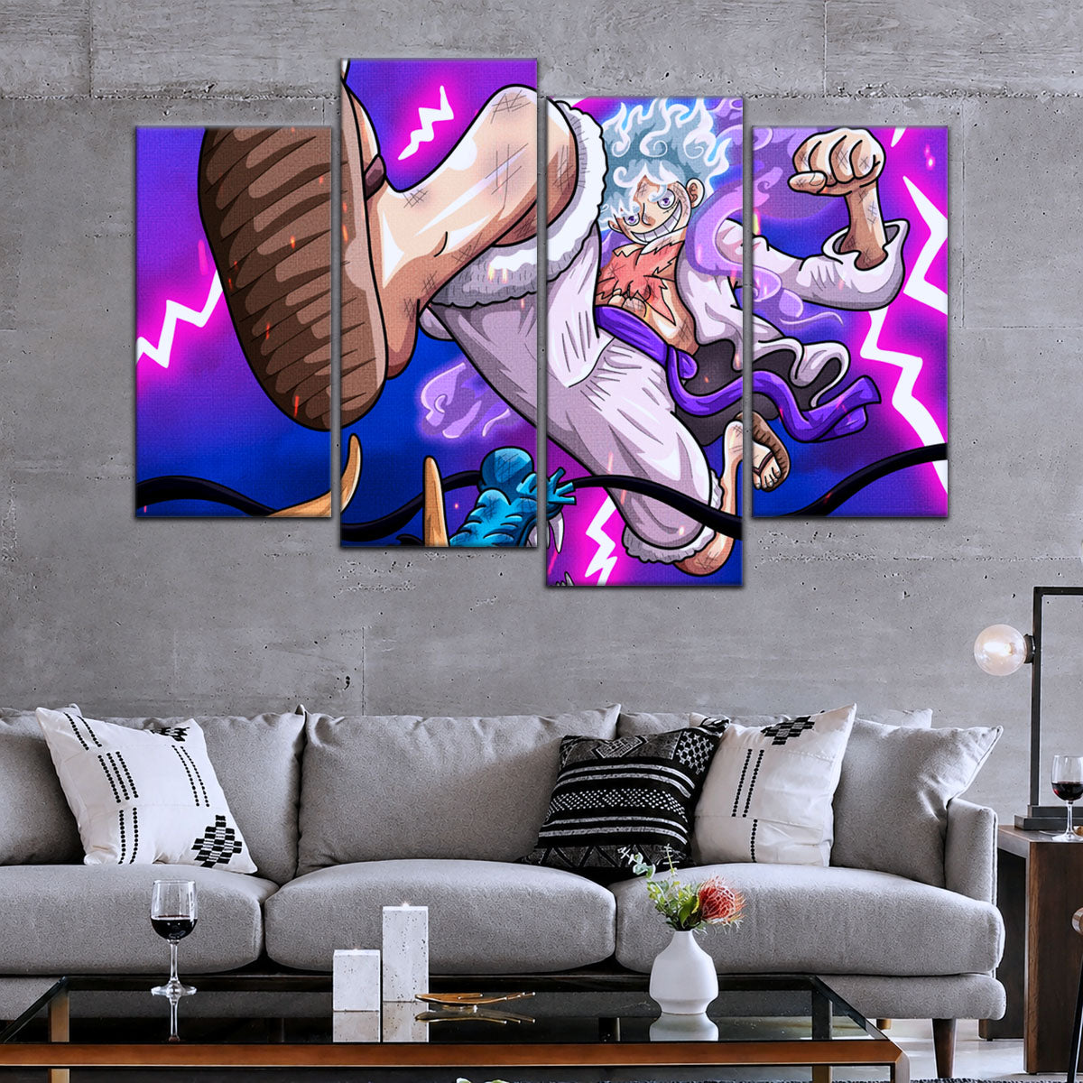 One Piece Canvas Wall Art - OP5027 - Luffy Gear Fifth vs Kaido