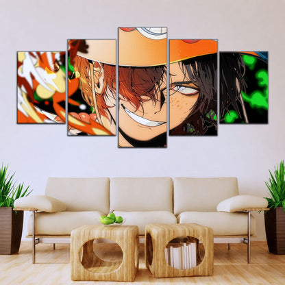 One Piece Canvas Wall Art - OP5034 - Portgas D. Ace Fire Fist