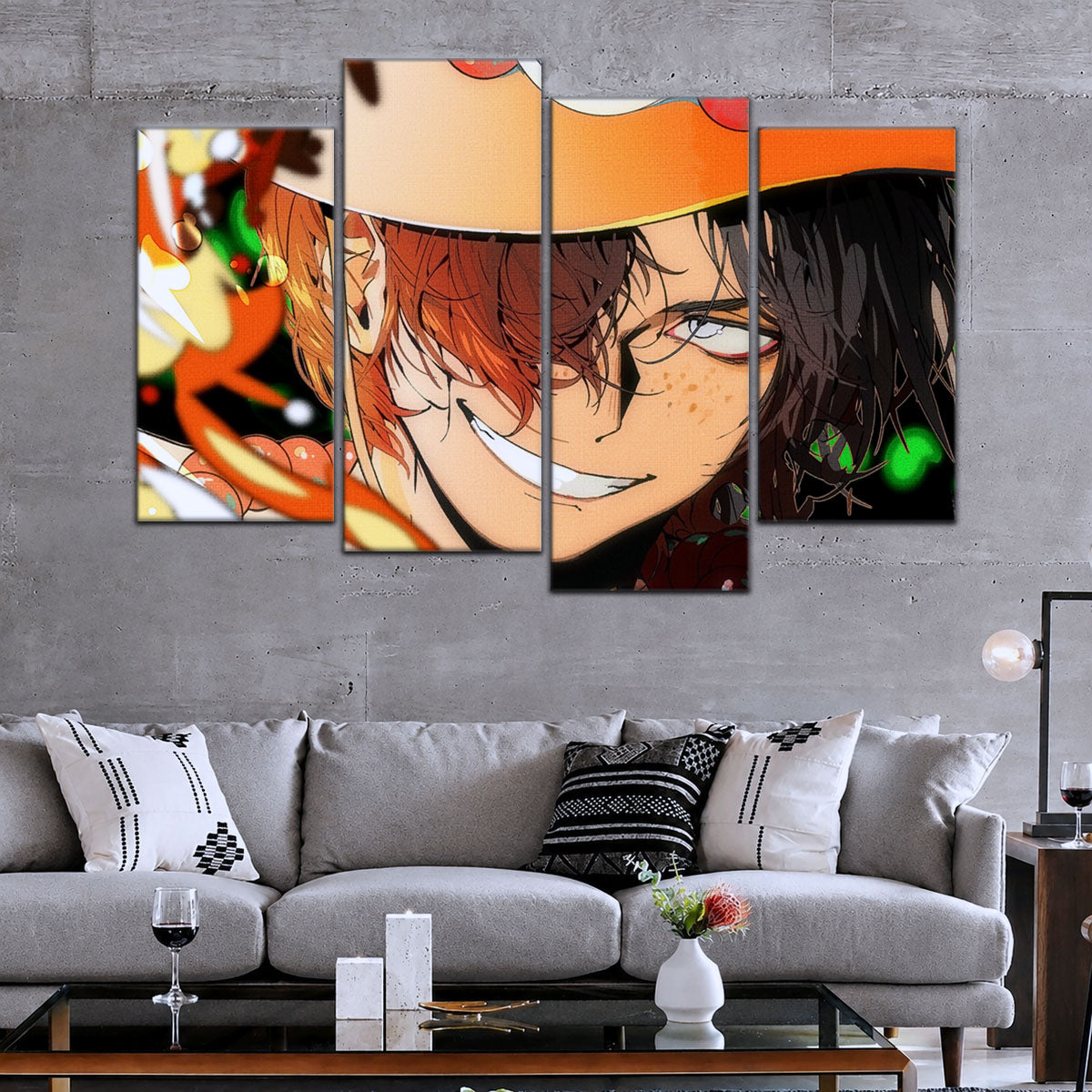 One Piece Canvas Wall Art - OP5034 - Portgas D. Ace Fire Fist