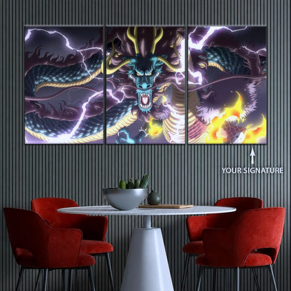 One Piece Canvas Wall Art - OP5035 - Kaido Thunderstorm