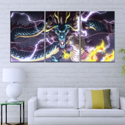 One Piece Canvas Wall Art - OP5035 - Kaido Thunderstorm