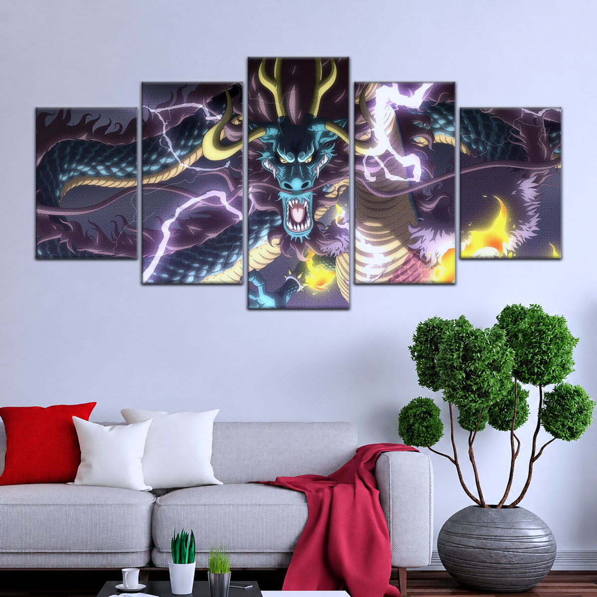 One Piece Canvas Wall Art - OP5035 - Kaido Thunderstorm