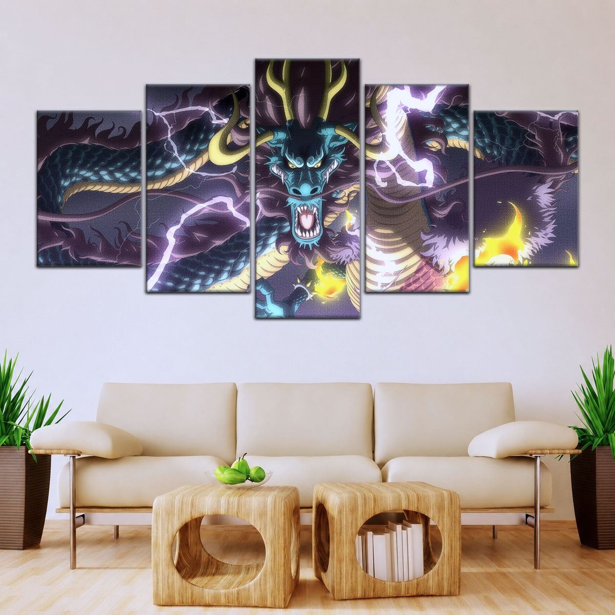 One Piece Canvas Wall Art - OP5035 - Kaido Thunderstorm