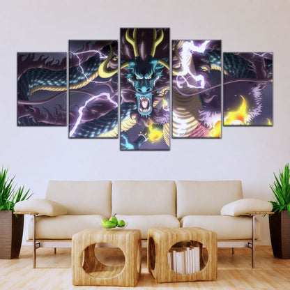 One Piece Canvas Wall Art - OP5035 - Kaido Thunderstorm