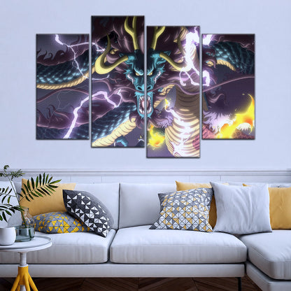 One Piece Canvas Wall Art - OP5035 - Kaido Thunderstorm