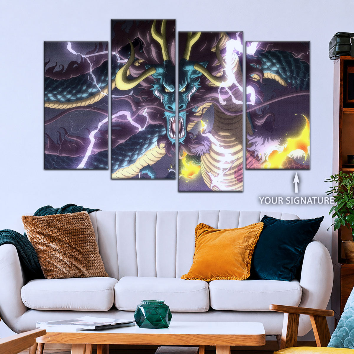 One Piece Canvas Wall Art - OP5035 - Kaido Thunderstorm