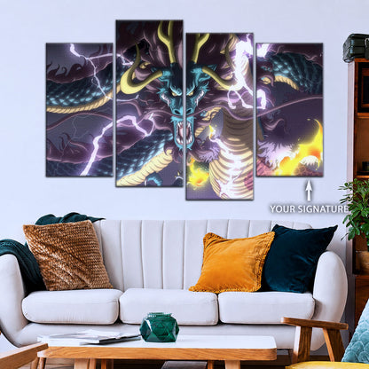 One Piece Canvas Wall Art - OP5035 - Kaido Thunderstorm