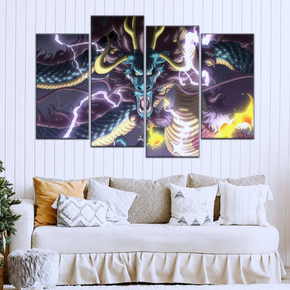 One Piece Canvas Wall Art - OP5035 - Kaido Thunderstorm