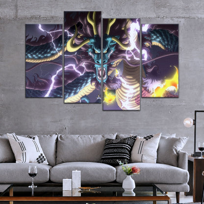 One Piece Canvas Wall Art - OP5035 - Kaido Thunderstorm