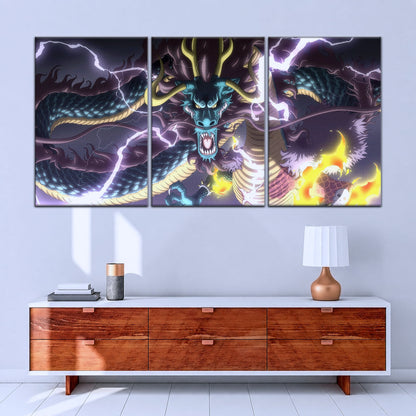 One Piece Canvas Wall Art - OP5035 - Kaido Thunderstorm