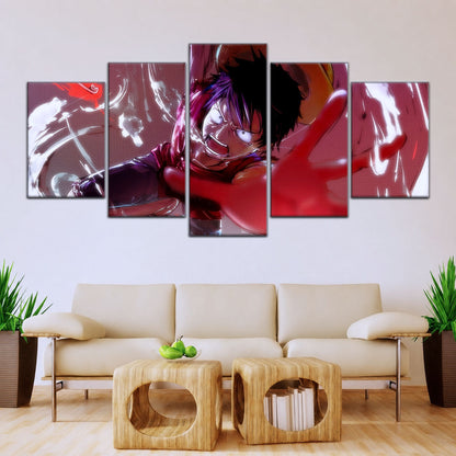 One Piece Canvas Wall Art - OP5037 - Luffy's Fierce Reach