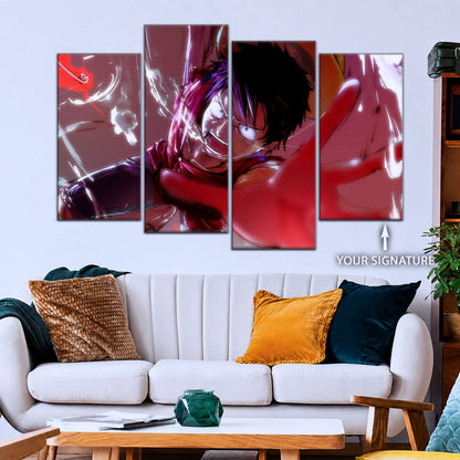 One Piece Canvas Wall Art - OP5037 - Luffy's Fierce Reach