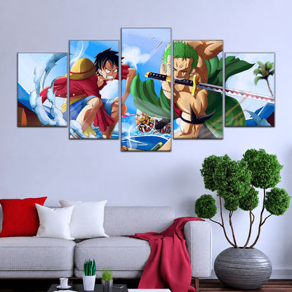 One Piece Canvas Wall Art - OP5057 - Monkey D. Luffy - Roronoa Zoro
