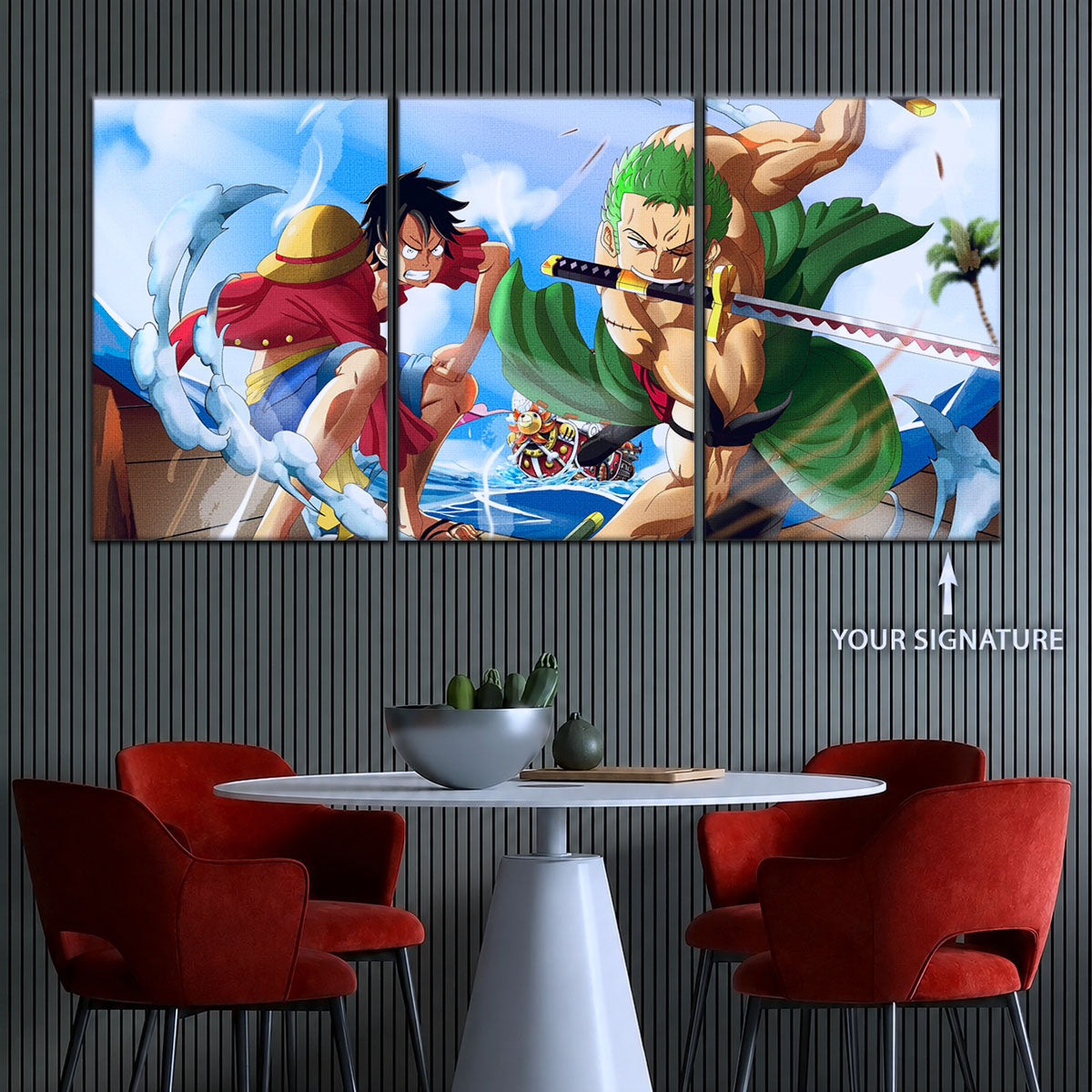One Piece Canvas Wall Art - OP5057 - Monkey D. Luffy - Roronoa Zoro